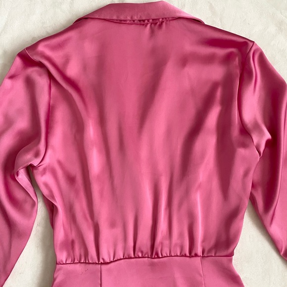 Zara Satin Effect Barbie Pink Dress XS - Picture 11 of 16